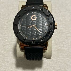 G by Guess Black and Gold Geometric Watch